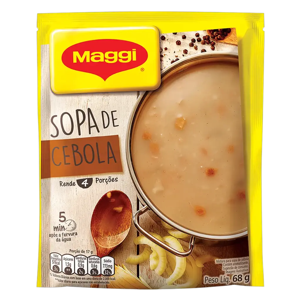 EMPAQUE DE SOPA CEBOLLA MAGGI 68G - 12 UNIDADES
