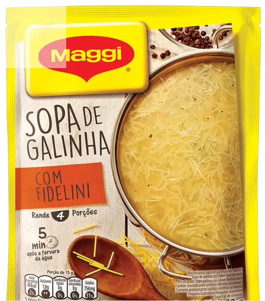 EMPAQUE DE SOPA MAGGI Gl Y FIDELINI 60G - 10 UNIDADES