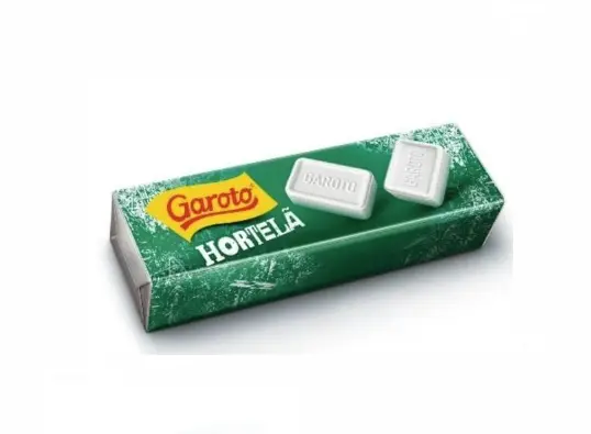 EMPAQUE DE CARAMELO DE MENTA GAROTO - 40 UNIDADES