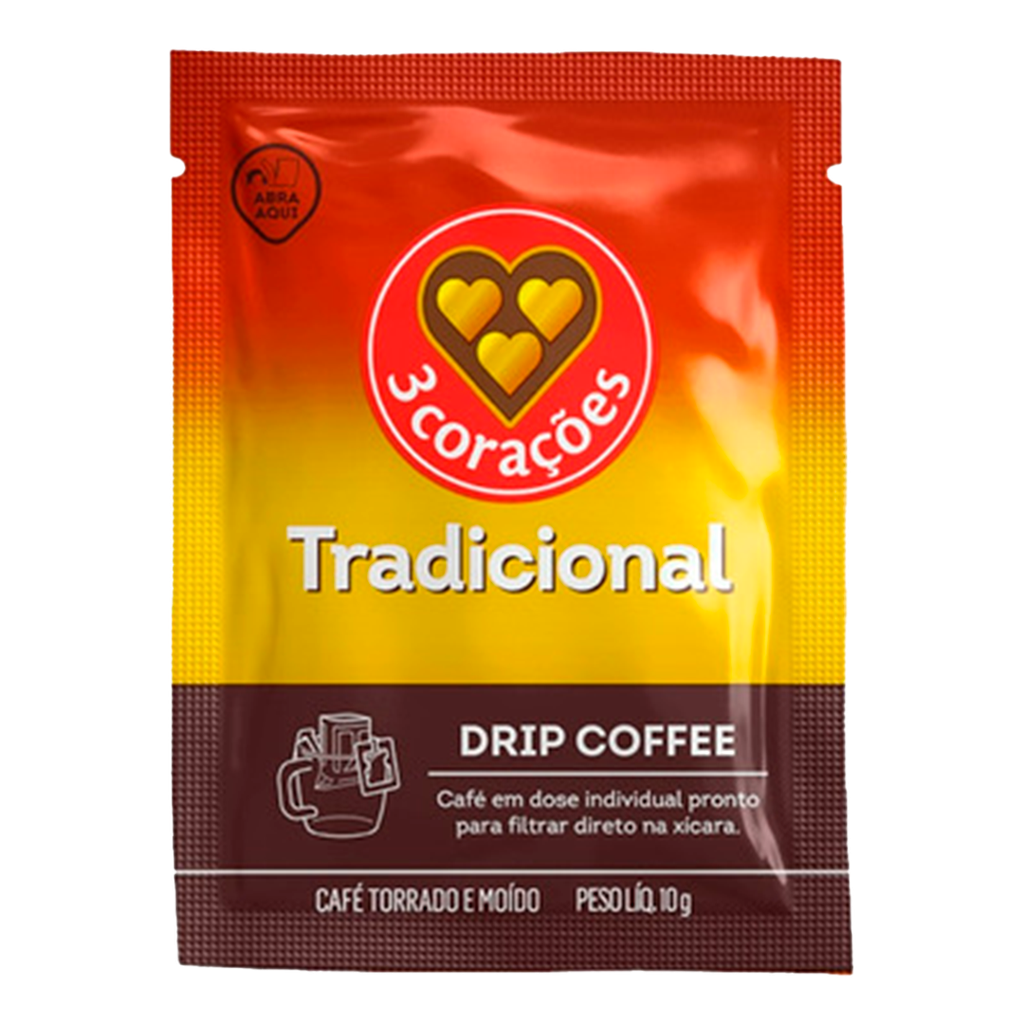 DRIP COFFIE 3 CORAÇÕES TRADICIONAL 10g