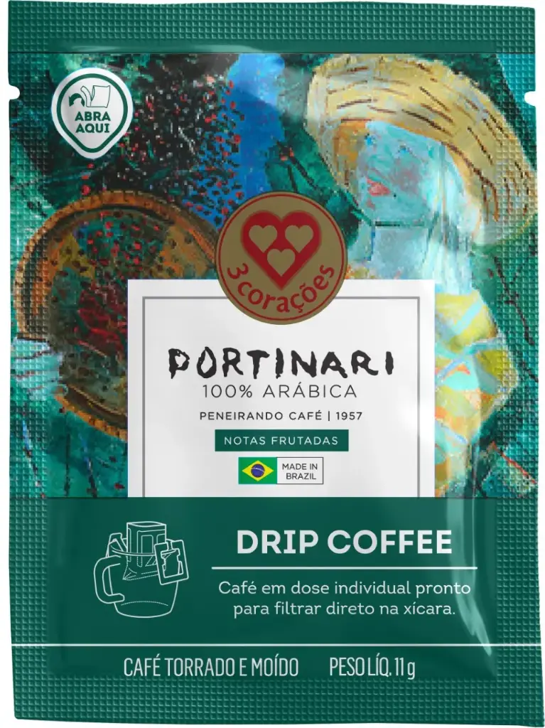UNIDAD DE CAFÉ DRIP 3 CORAZONES PORTINARI OBRA TAMIZADO 11g