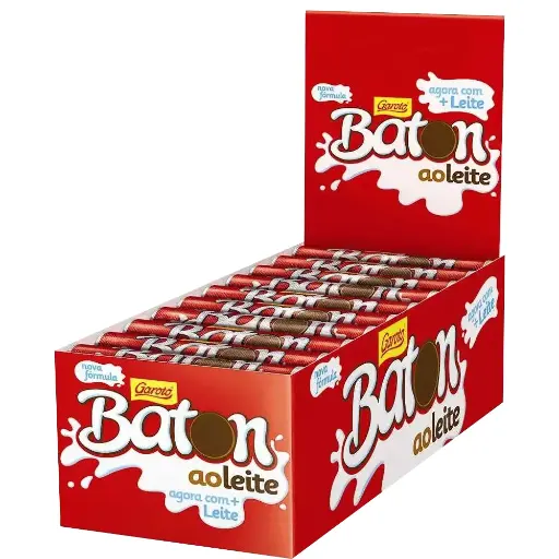 [DP000275] EMPAQUE DE CHOCOLATES BATON GAROTO CHOCOLATE CON LECHE - 30 Unidades