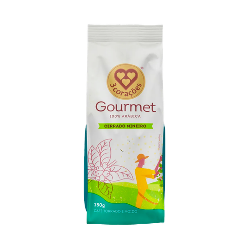 [000061] CAFÉ MOLIDO 3 CORAZONES GOURMET CERRADO MINEIRO 250G