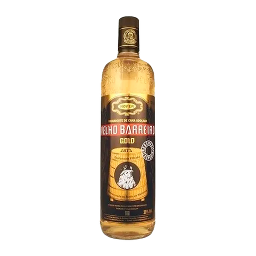 [000120] CACHAÇA VELHO BARREIRO GOLD - 910ml