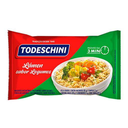 [00328] FIDEO INSTANTÁNEO TODESCHINI SABOR LEGUMBRES 80g