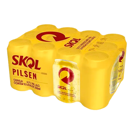 [FD000154] PACK DE CERVEZA SKOL PILSEN  473ml - 12 Unidades