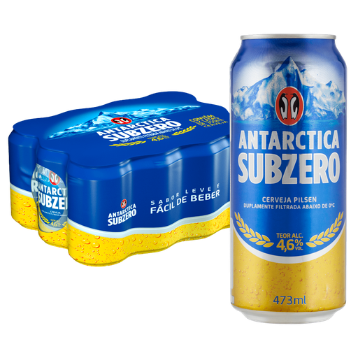 [FD000238] PACK DE CERVEZA ANTÁRCTICA SUBZERO 473ml - 12 Unidades