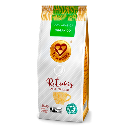 [000514] CAFÉ 3 CORAÇÕES RITUAIS ORGÁNICO 100% ARABICA 250g