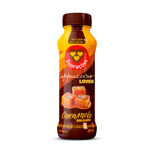 [000560] BEBIDA LÁCTEA 3 CORACOES CAPPUCCINO CARAMELO SALADO 260ml