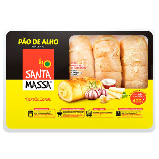 [000544] PAN DE AJO SANTA MASA 400g - 5Unidades