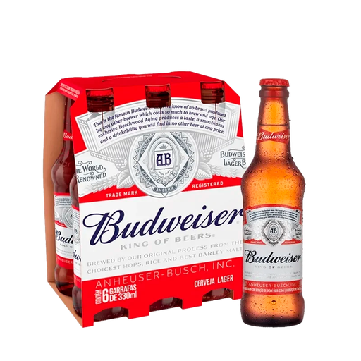 [FD010843] PACK DE CERVEZA BUDWEISER - BOTELLA 330ml - 6 Unidades