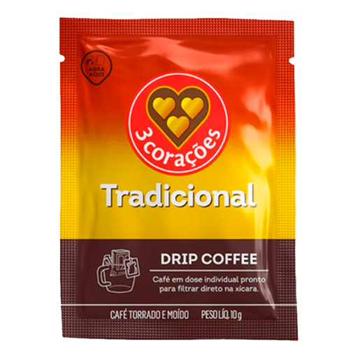 [010819] UNIDAD DE DRIP COFFIE 3 CORAÇÕES TRADICIONAL 10g