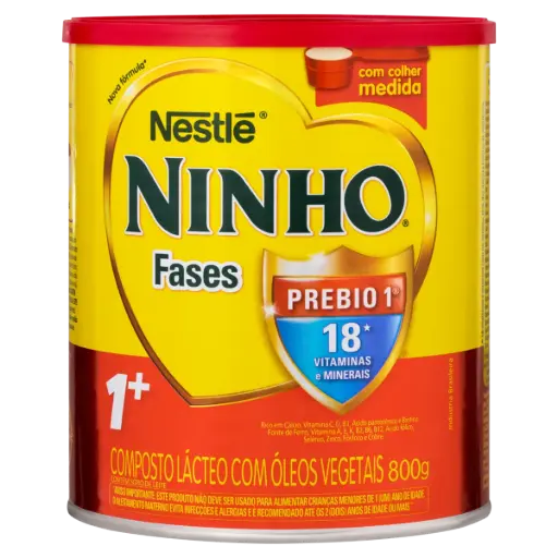 [010852] UNIDAD DE LECHE EN POLVO INFANTIL NINHO FASES + PREBIO N3BR 800g