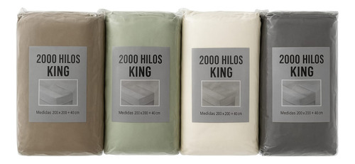[002001] Set De Sábanas Ajustables Goldsun King  4 Unidades