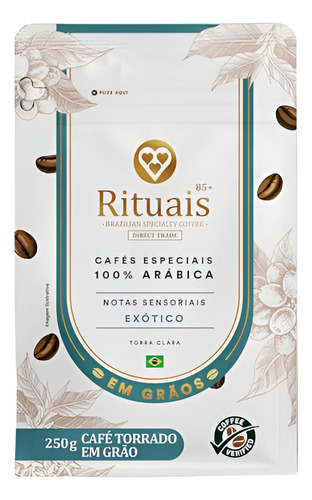 [011311] CAFÉ TOSTADO EN GRANO 3 CORAZONES RITUALES EXÓTICO 250G