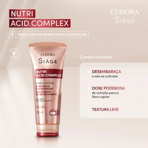 [011374] NUEVO! CONDICIONADOR EUDORA SIAGE NUTRI COMPLEX BISNAGA 200ML