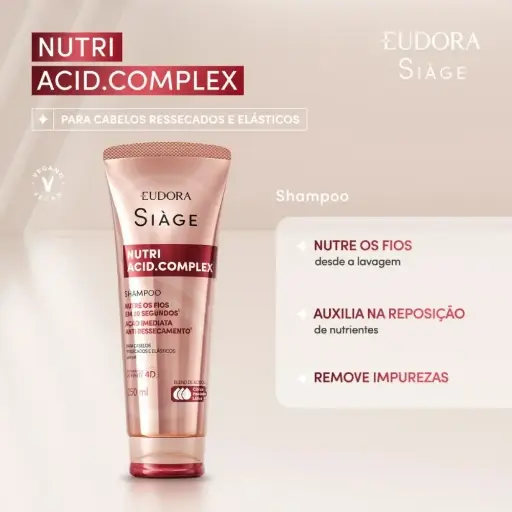 [011375] NUEVO! SHAMPOO EUDORA SIAGE NUTRI COMPLEX BISNAGA 250ML