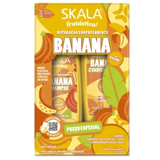 [011585] KIT SKALA SHAMPOO+ACONDICIONADORA BOMBA BANANA
