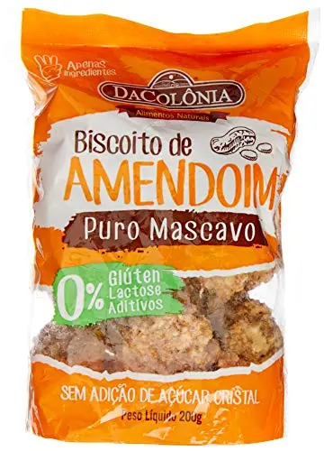 [011727] BIZCOCHO DE MANI PURO MASCAVO DACOLONIA 200G